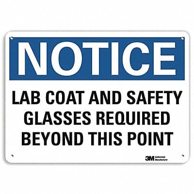 Notice Sign 7 in x 10 in Aluminum