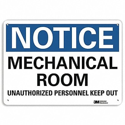 Notice Sign 7 in x 10 in Aluminum