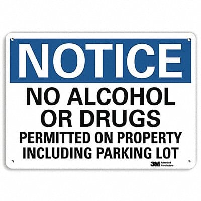 Notice Sign 7 in x 10 in Aluminum