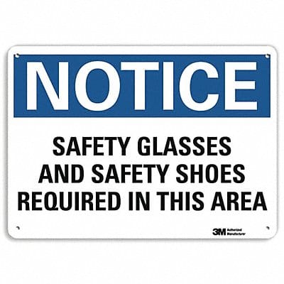 Notice Sign 10 in x 14 in Aluminum