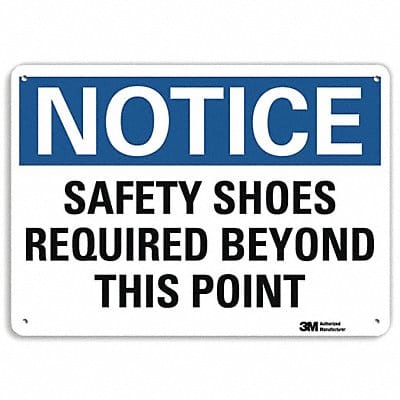 Notice Sign 10 in x 14 in Aluminum