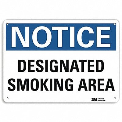 Notice Sign 7 in x 10 in Aluminum