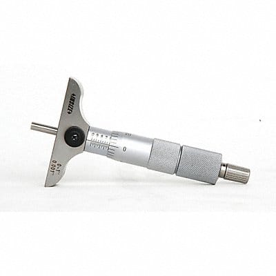 Depth Micrometer 4 L Base Flat Anvil