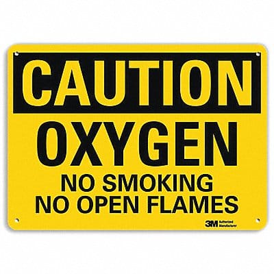 Caution Sign 7 in x 10 in Aluminum