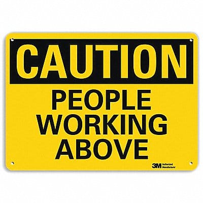 Caution Sign 7 in x 10 in Aluminum