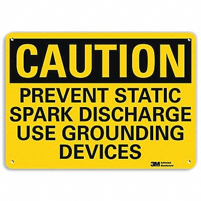 Caution Sign 7 in x 10 in Aluminum