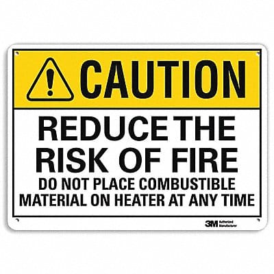 Caution Sign 7 in x 10 in Aluminum