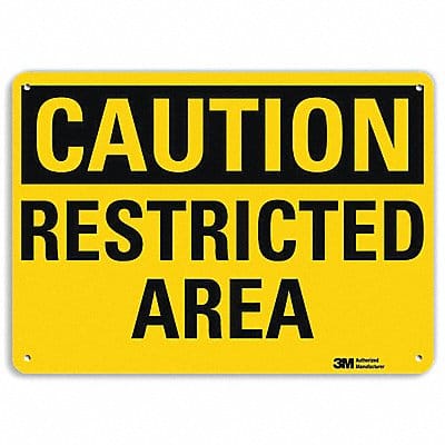 Caution Sign 7 in x 10 in Aluminum