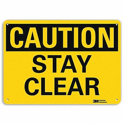 Caution Sign 7 in x 10 in Aluminum