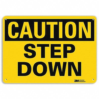 Caution Sign 7 in x 10 in Aluminum