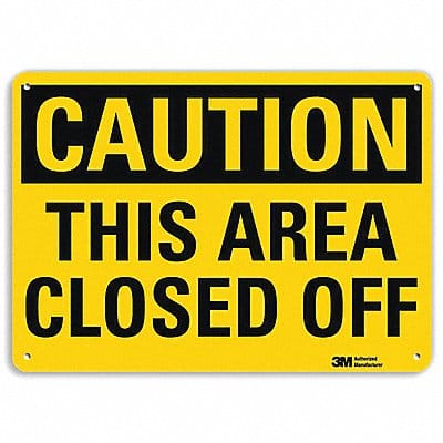 Caution Sign 7 in x 10 in Aluminum