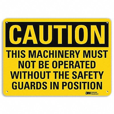 Caution Sign 10 W 7 H 0.040 Thick