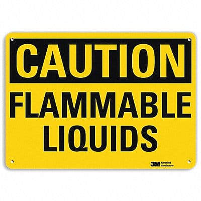 Caution Sign 7 in x 10 in Aluminum