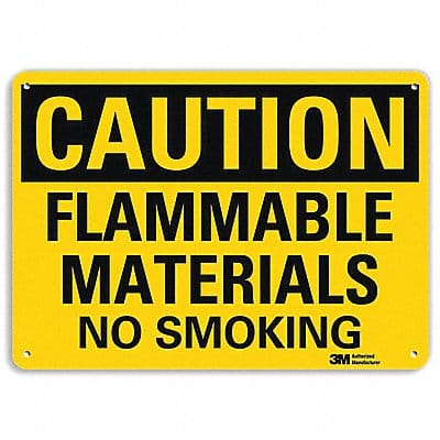 Caution Sign 7 in x 10 in Aluminum