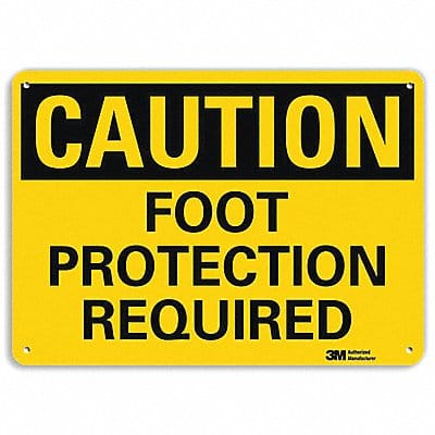 Caution Sign 7 in x 10 in Aluminum