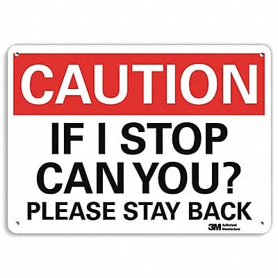 Caution Sign 7 in x 10 in Aluminum