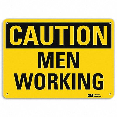 Caution Sign 7 in x 10 in Aluminum