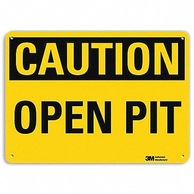 Caution Sign 7 in x 10 in Aluminum