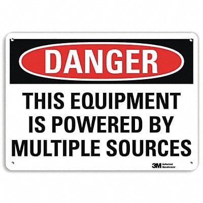 Danger Sign 7 in x 10 in Aluminum