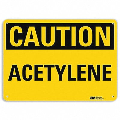 Caution Sign 7 in x 10 in Aluminum