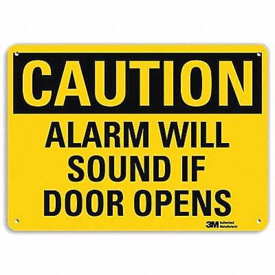 Caution Sign 7 in x 10 in Aluminum