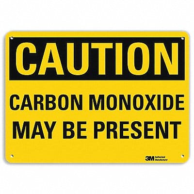 Caution Sign 7 in x 10 in Aluminum