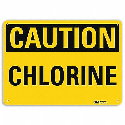 Caution Sign 7 in x 10 in Aluminum