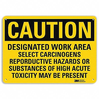 Caution Sign 7 in x 10 in Aluminum