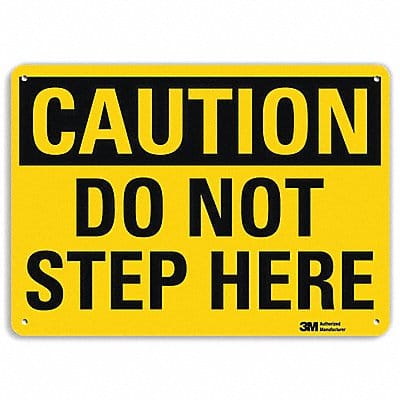 Caution Sign 7 in x 10 in Aluminum