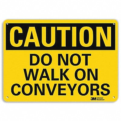 Caution Sign 7 in x 10 in Aluminum