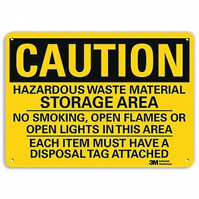 Caution Sign 10 inx14 in Aluminum