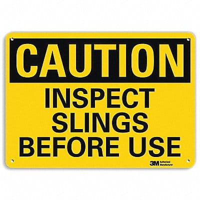 Caution Sign 10 inx14 in Aluminum