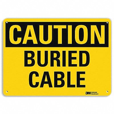 Caution Sign 10 inx14 in Aluminum