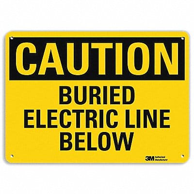 Caution Sign 10 in x 14 in Aluminum