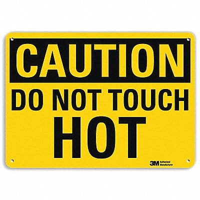 Caution Sign 10 inx14 in Aluminum