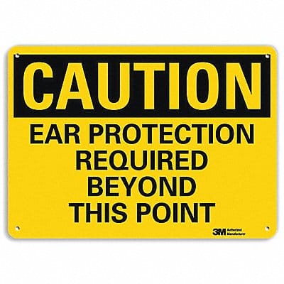 Caution Sign 10 inx14 in Aluminum