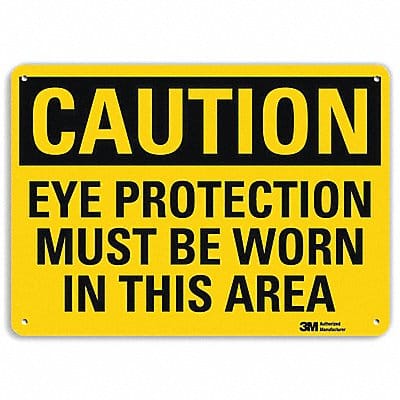 Caution Sign 10 inx14 in Aluminum