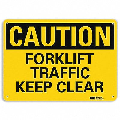 Caution Sign 10 inx14 in Aluminum