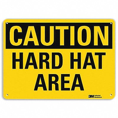 Caution Sign 10 inx14 in Aluminum