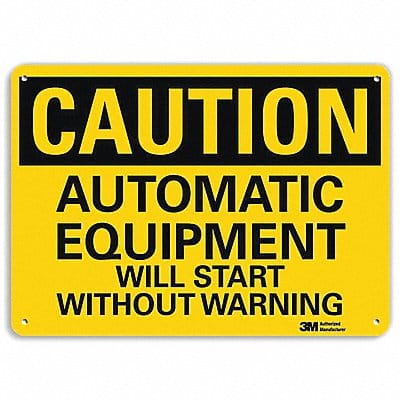 Caution Sign 10 inx14 in Aluminum