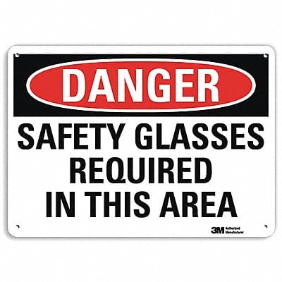 Danger Sign 7 in x 10 in Aluminum