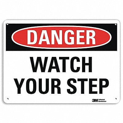 Danger Sign 7 in x 10 in Aluminum