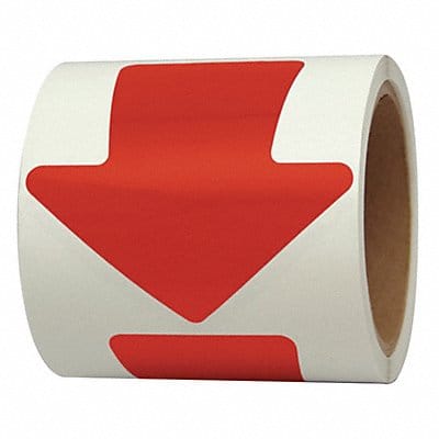 Floor Tape Red 4 inx4 in Arrow PK100