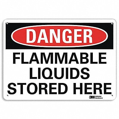 Danger Sign 7 in x 10 in Aluminum