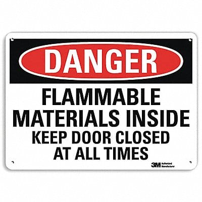 Danger Sign 7 in x 10 in Aluminum