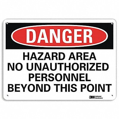 Danger Sign 7 in x 10 in Aluminum