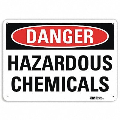 Danger Sign 7 in x 10 in Aluminum