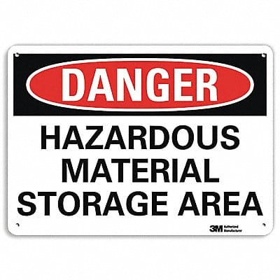 Danger Sign 7 in x 10 in Aluminum