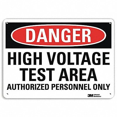 Danger Sign 7 in x 10 in Aluminum