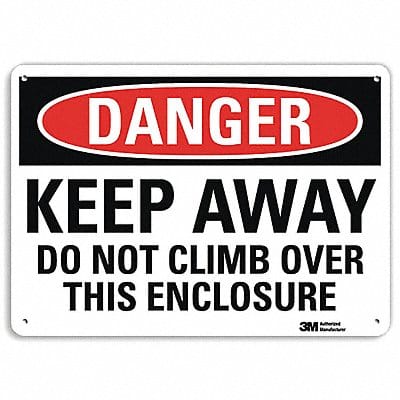 Danger Sign 7 in x 10 in Aluminum